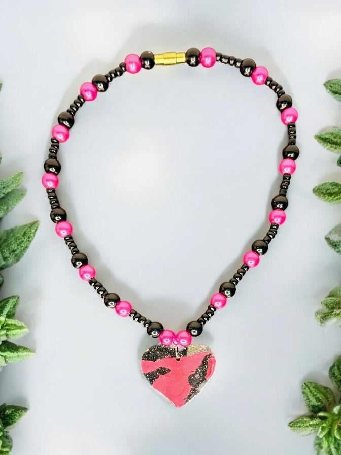 Bold Heart Camo Necklace