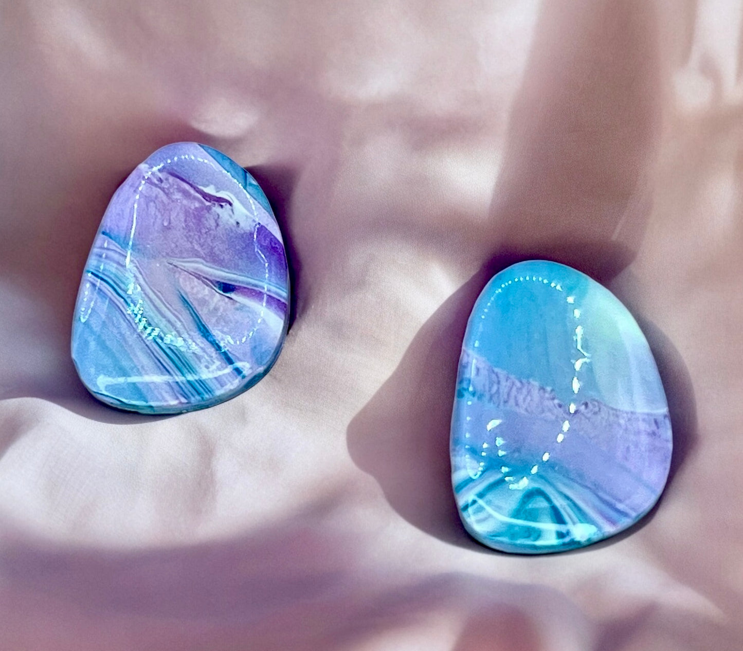 Marble Me Green Studs