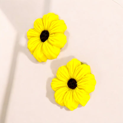 Yellow Gerbera Daisy Studs