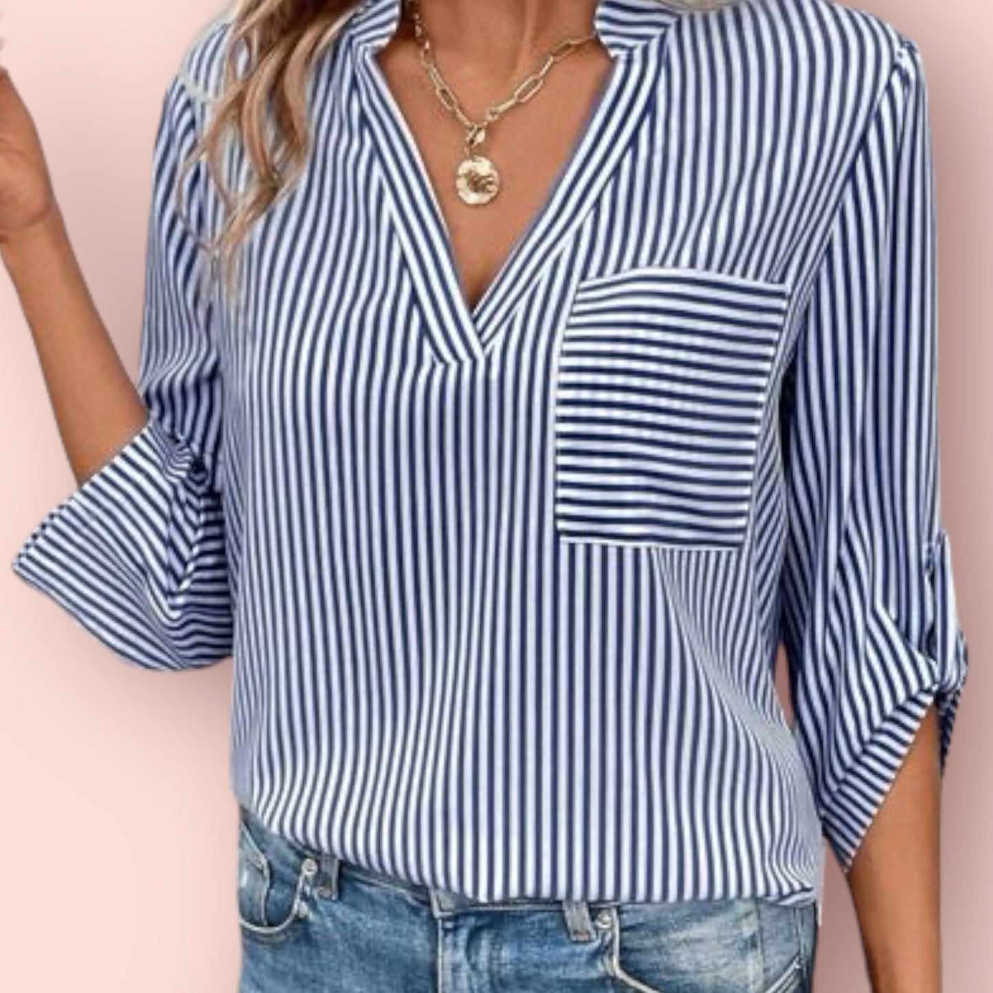 Made Just For You! Striped Sleeve Shirt