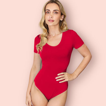 Made Just For You! Basic Bae Full Size Round Neck Short Sleeve Bodysuit