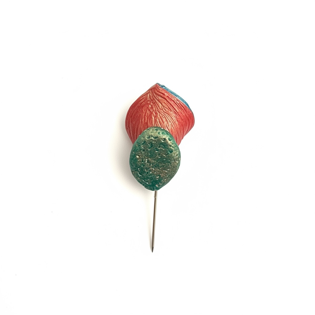 Sunset Anthurium Bloom Brooch