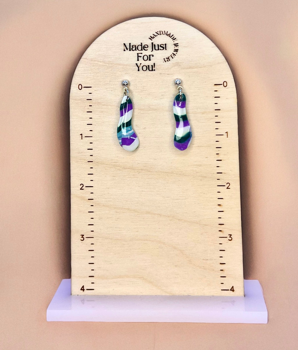 Mini Squiggle Green Dangles