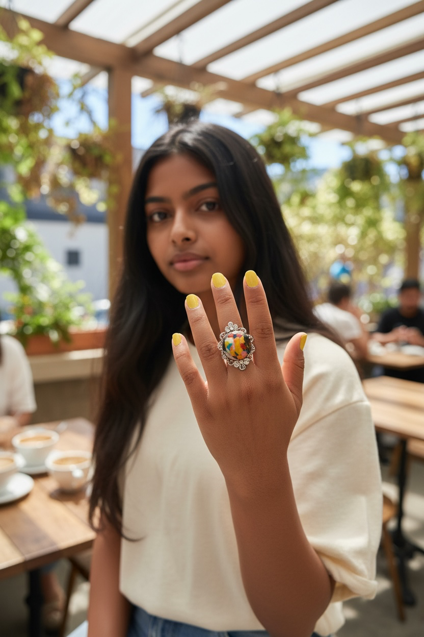 Confetti Bloom Adjustable Ring