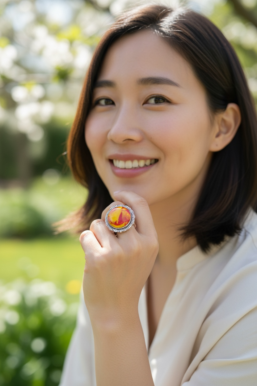 Golden Horizon Adjustable Ring