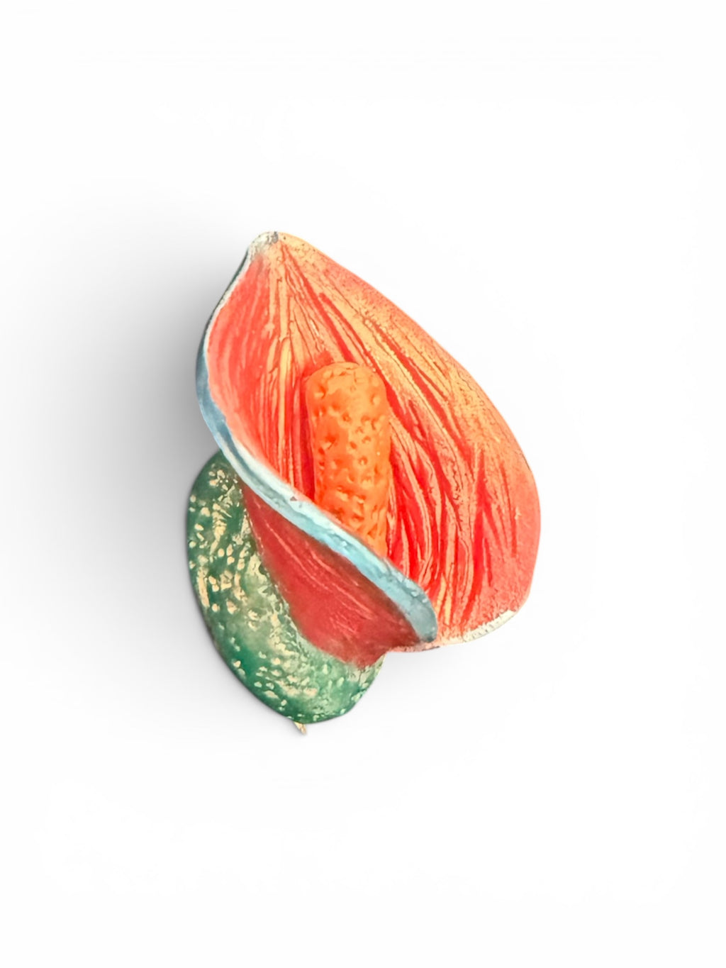 Sunset Anthurium Bloom Brooch