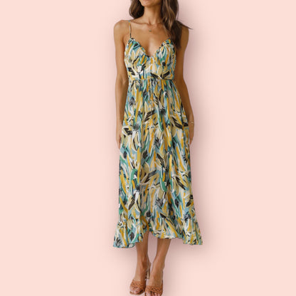 Made Just For You! Printed Sleeveless Midi Maxi Dress