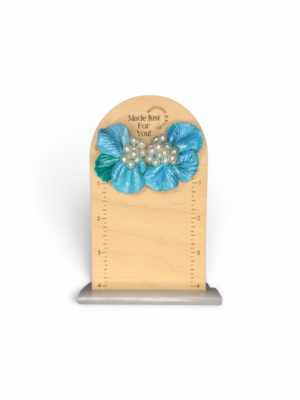 Azure Pearl Blossoms Earrings