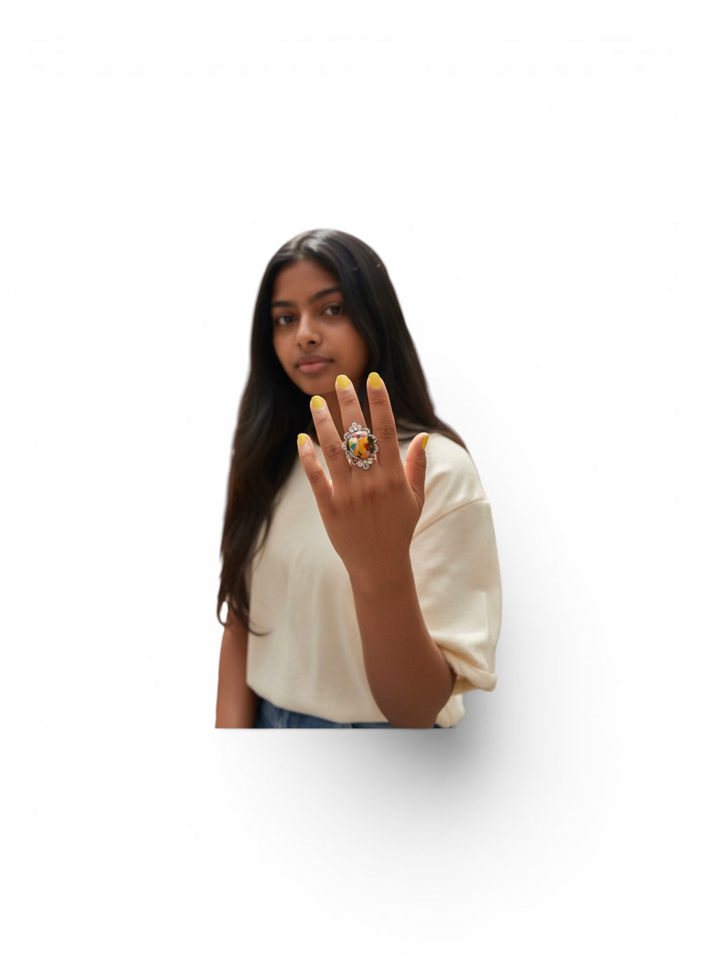 Confetti Bloom Adjustable Ring