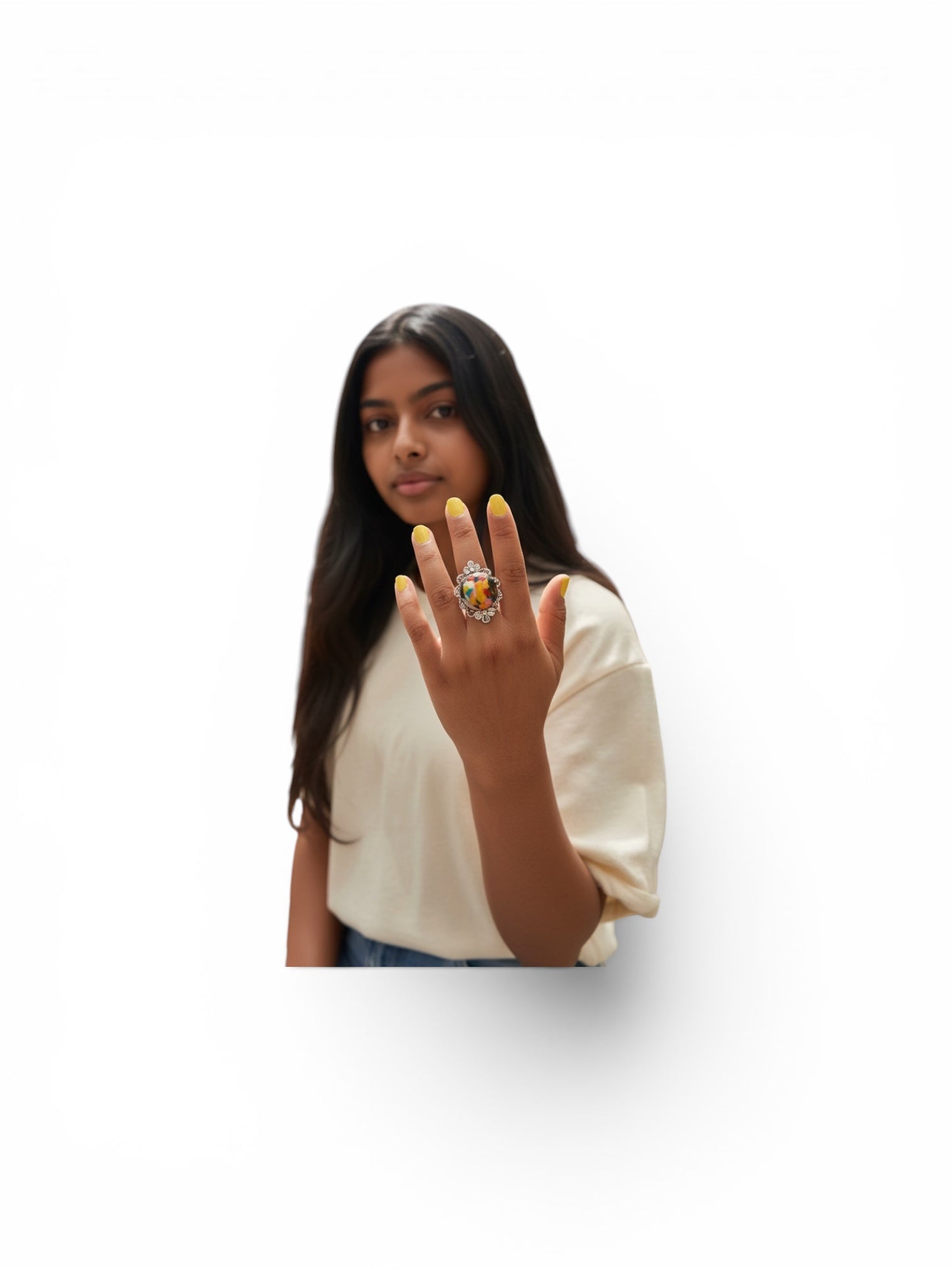 Confetti Bloom Adjustable Ring