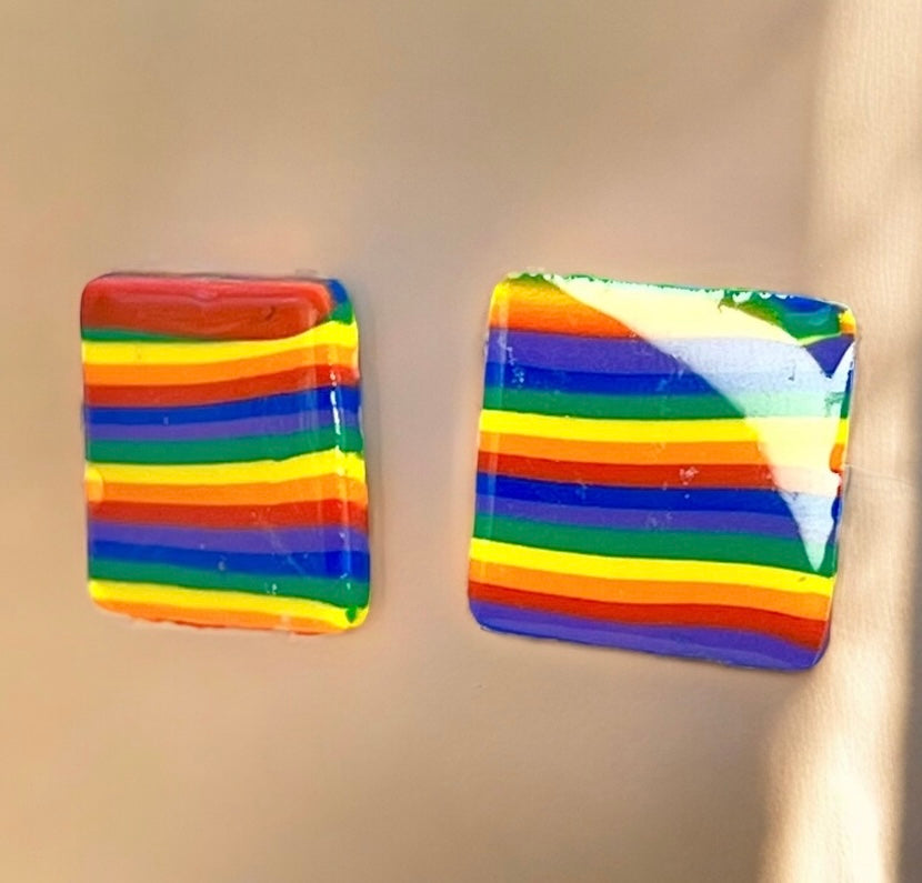 Rainbow Lines Studs