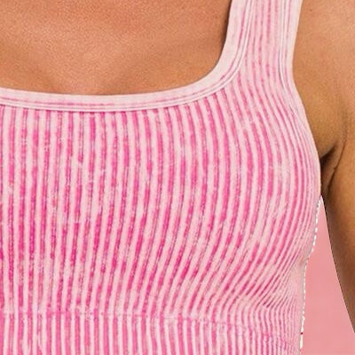 Made Just For You! Zenana Ribbed Square Neck Wide Strap Tank