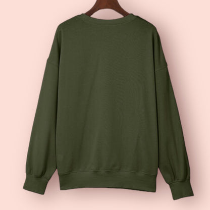 Made Just For You! Pocketed Round Neck Sweatshirt