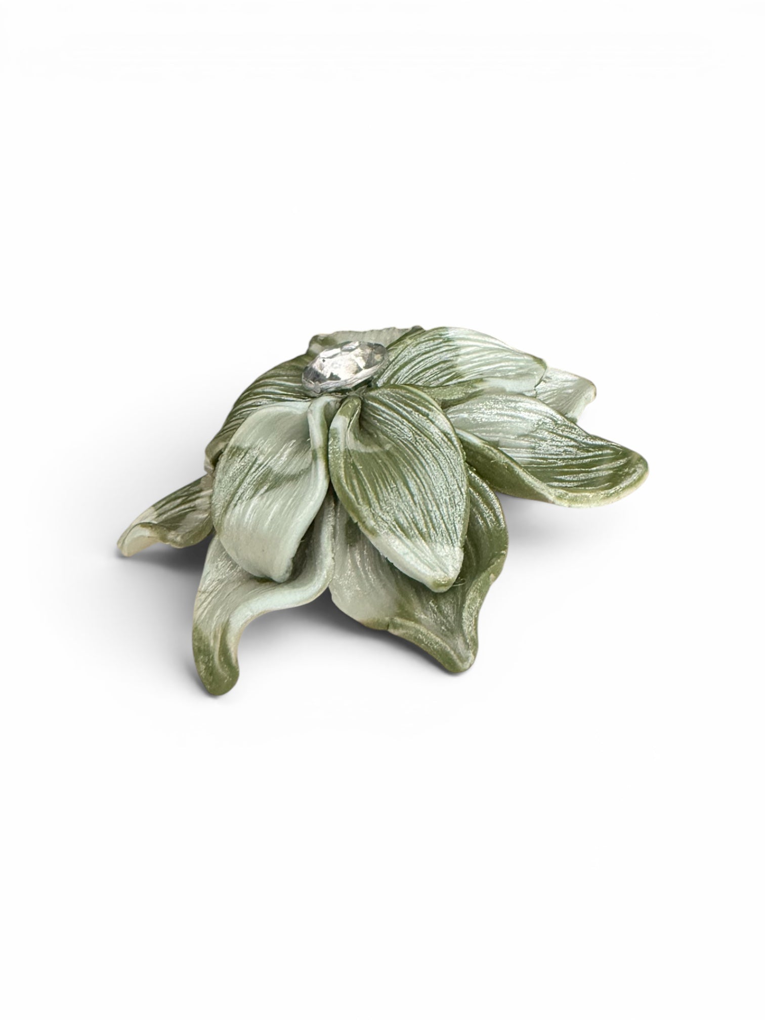 Moonlit Sage Flower Brooch