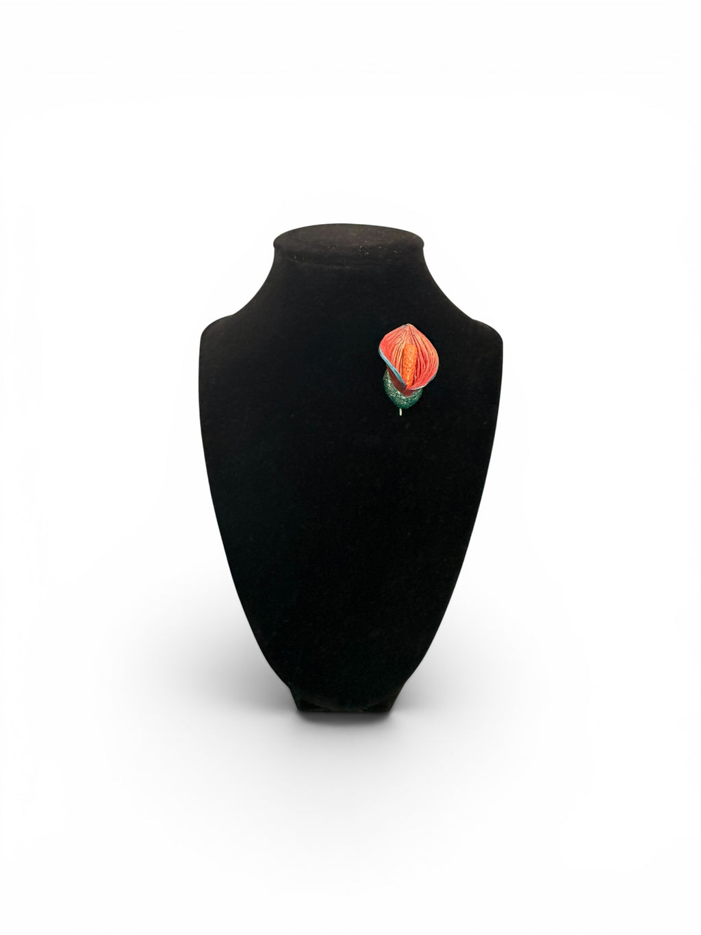 Sunset Anthurium Bloom Brooch
