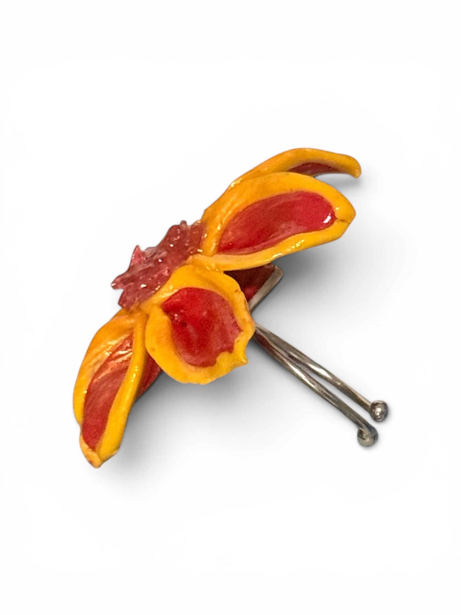 Sunset Orchid Adjustable Ring