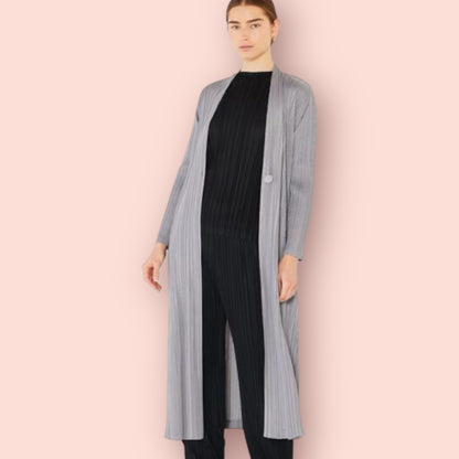 Made Just For You! Marina West Pleated Long Sleeve Cardigan