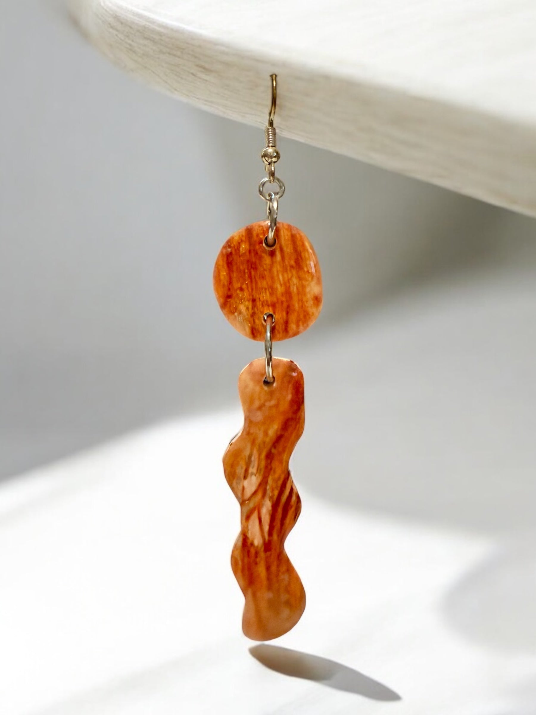 Wiggle Fire Stone Earrings