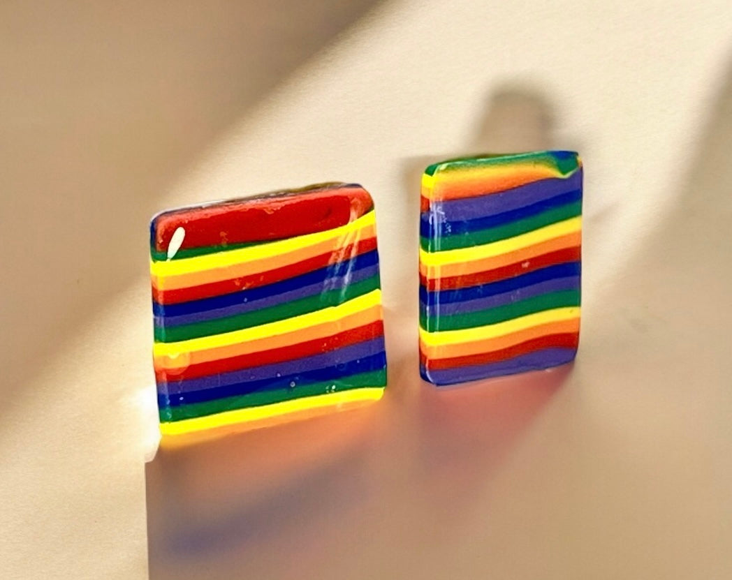 Rainbow Lines Studs