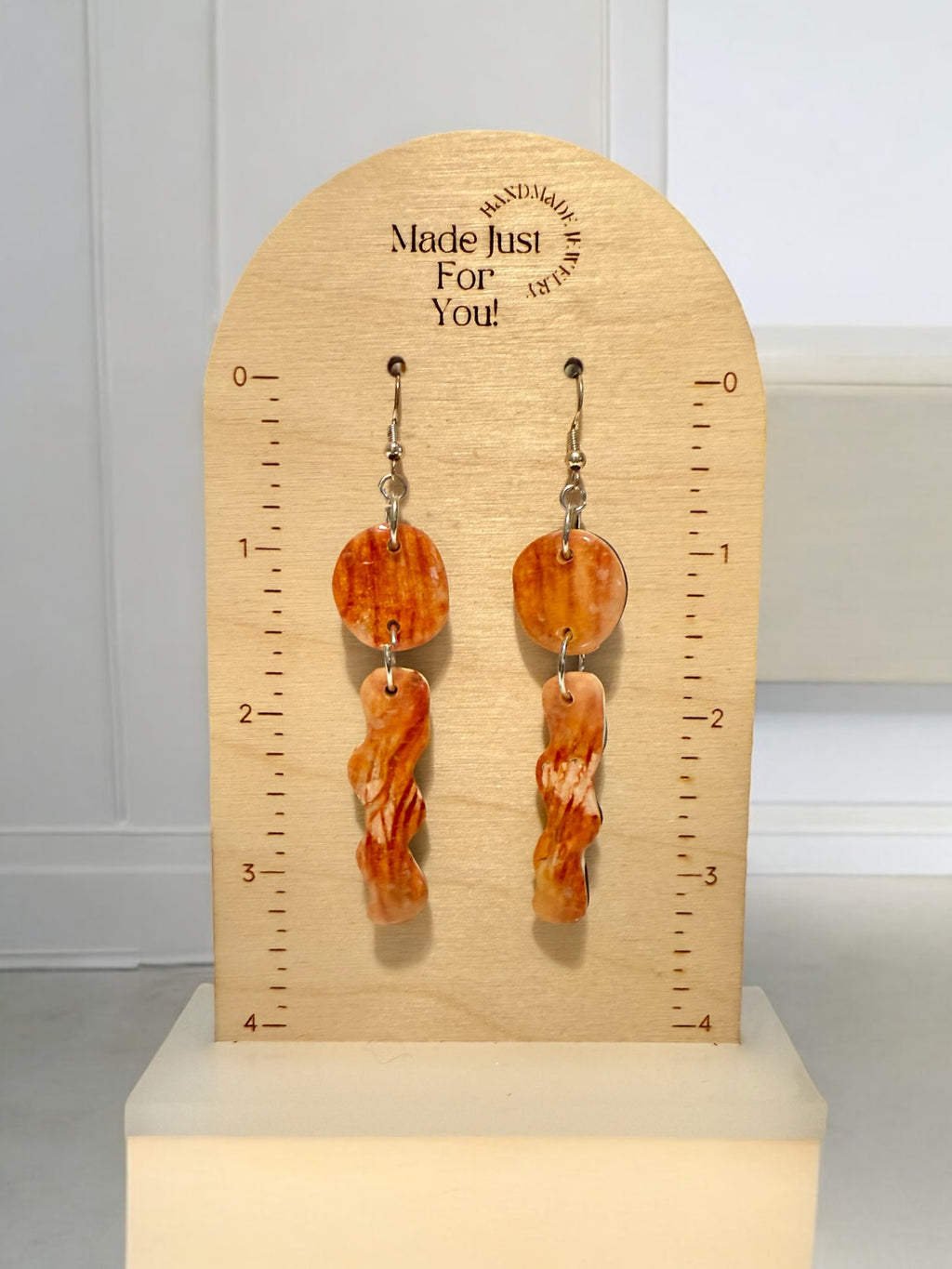 Wiggle Fire Stone Earrings