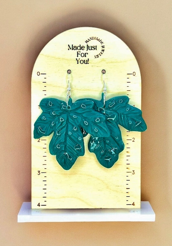 Green Leaves Earrings