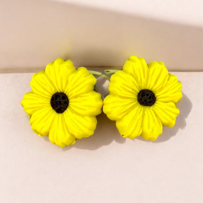 Yellow Gerbera Daisy Studs