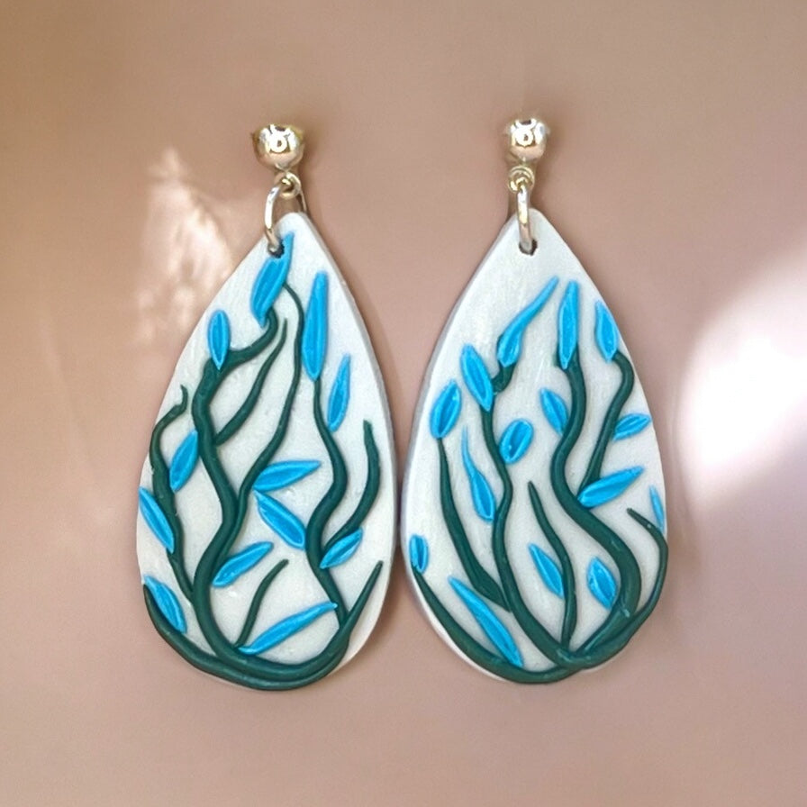 Blue Bloom Dangles