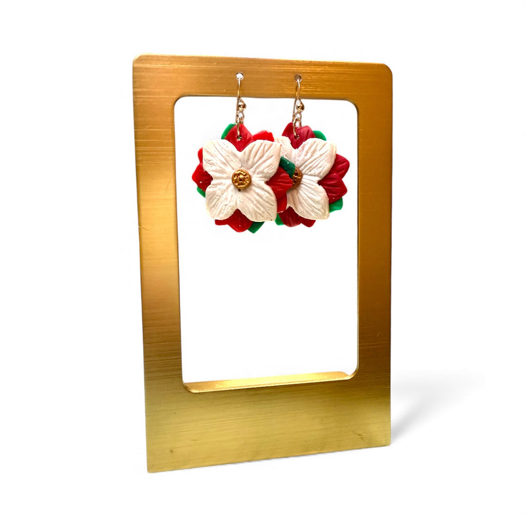 Poinsettia Earrings
