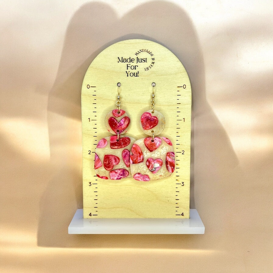 Clear Little Hearts Earrings