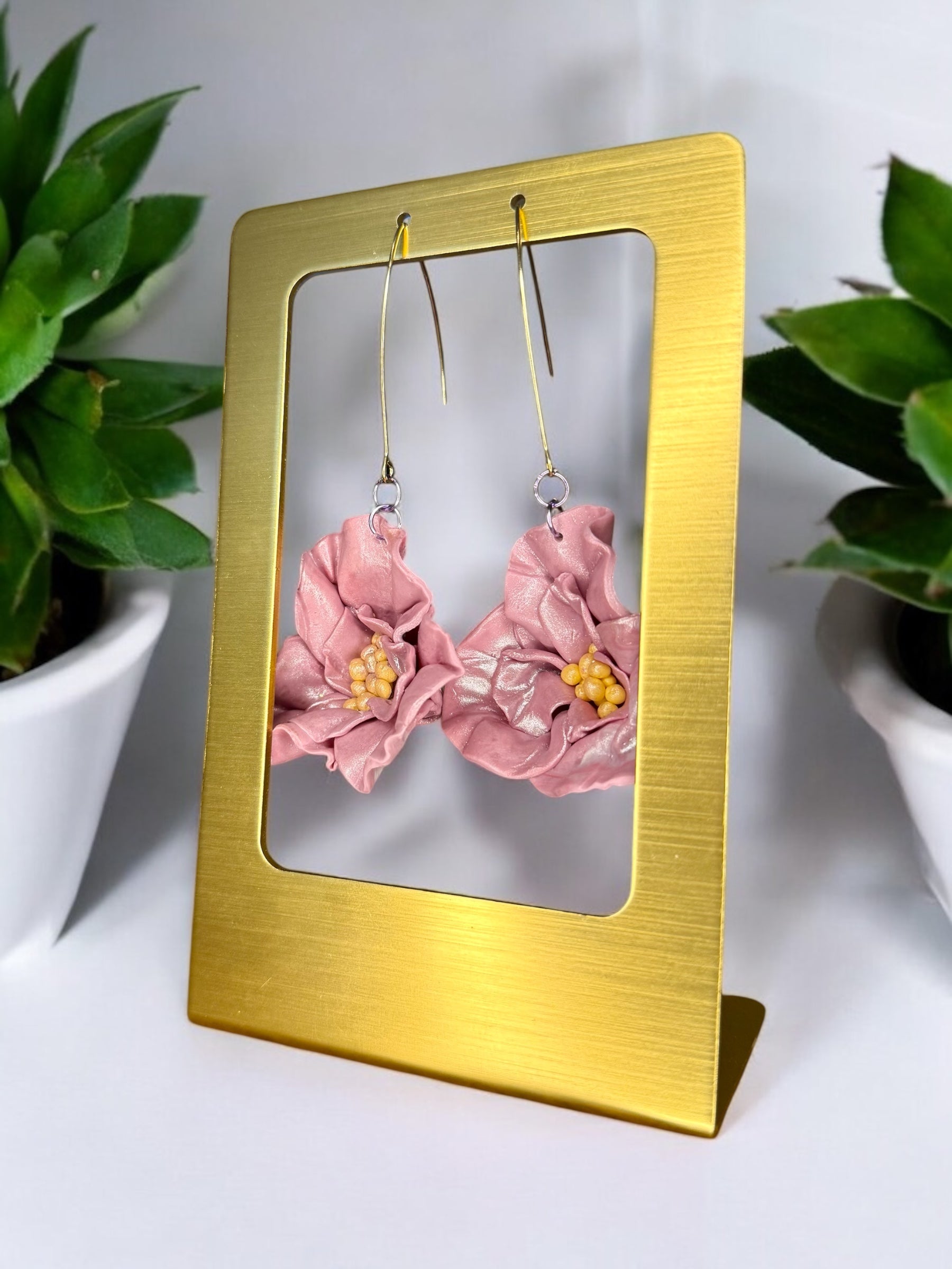 Lavender Floral Dangles