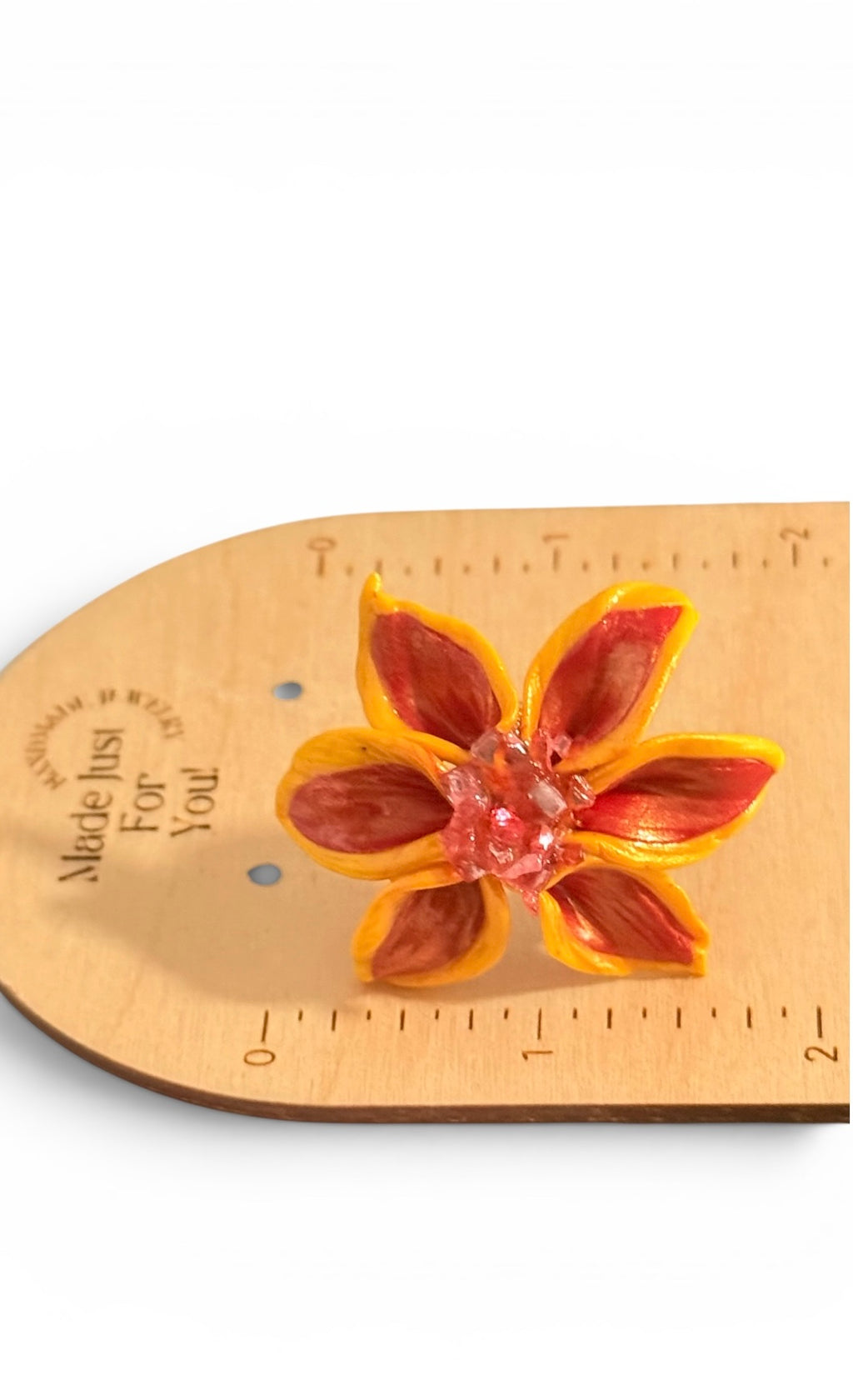 Sunset Orchid Adjustable Ring