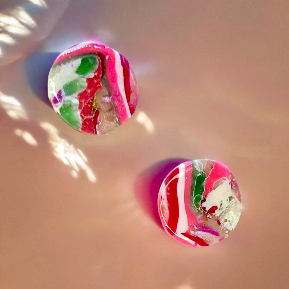 Mini Color Me Pink Studs