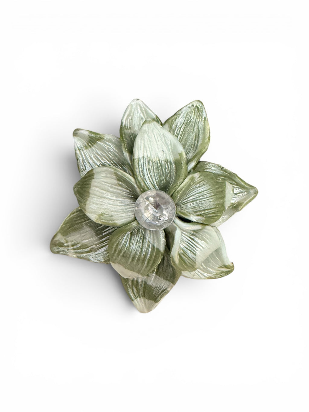 Moonlit Sage Flower Brooch