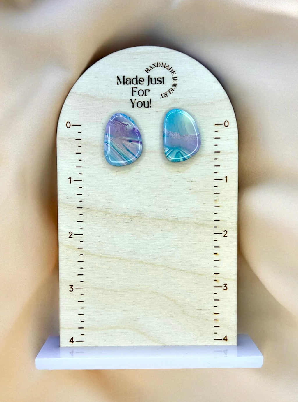 Marble Me Green Studs