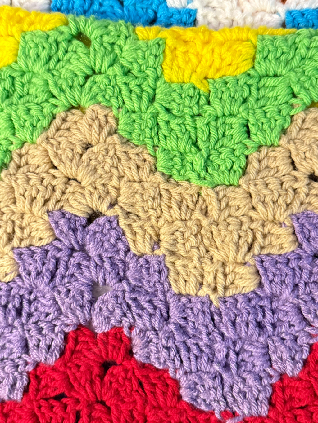 Color Burst Crochet Blanket- Full Size
