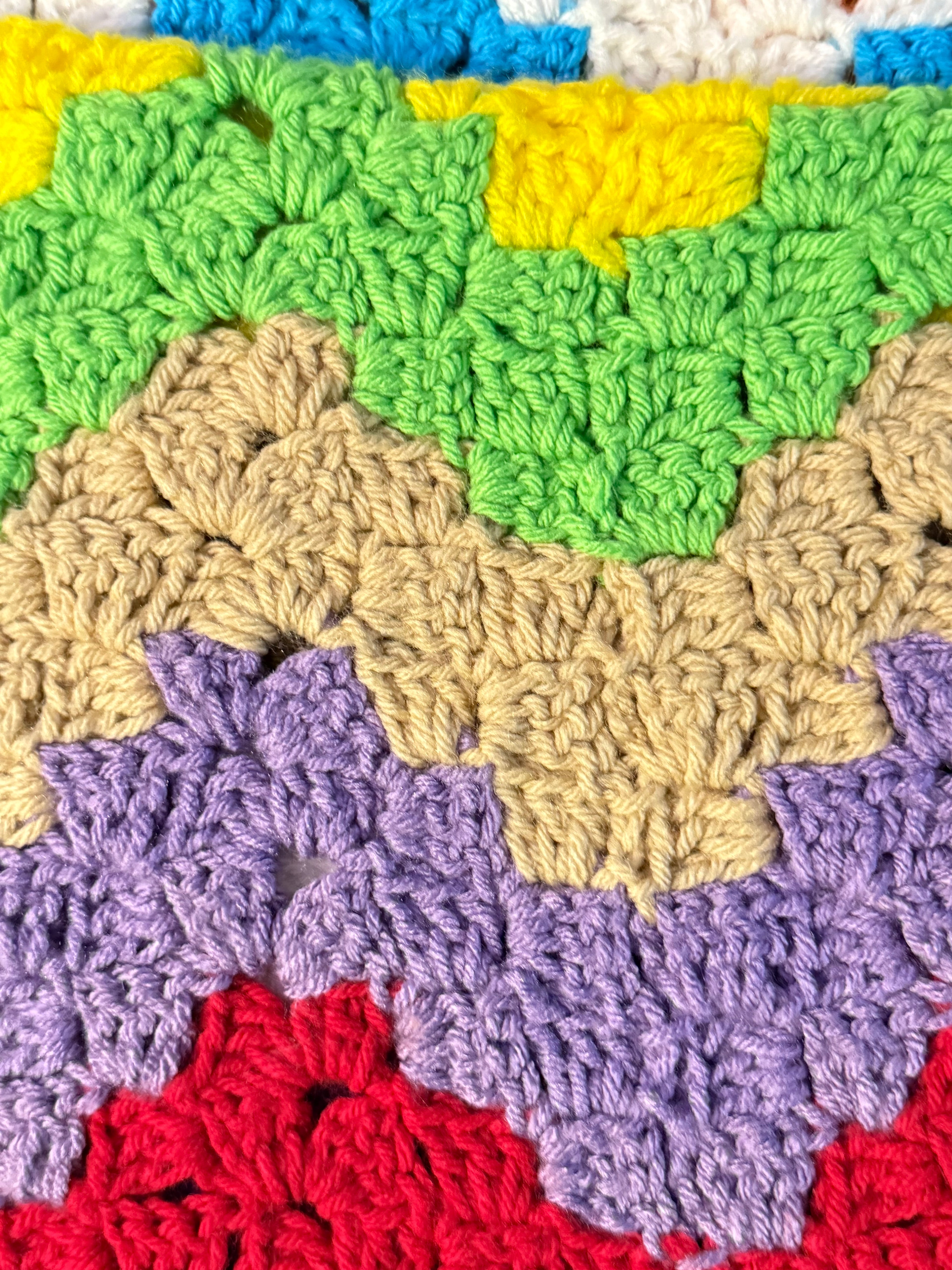 Color Burst Crochet Blanket- Full Size