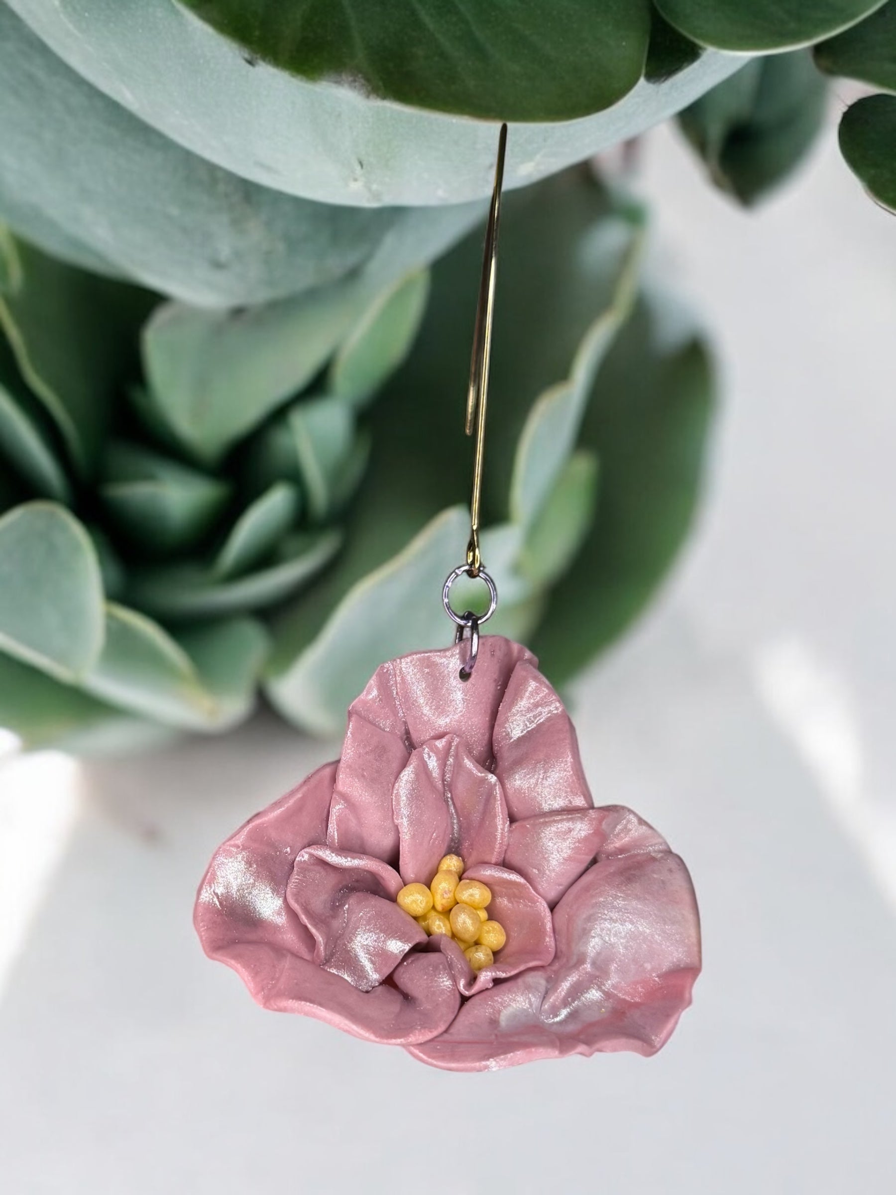 Lavender Floral Dangles