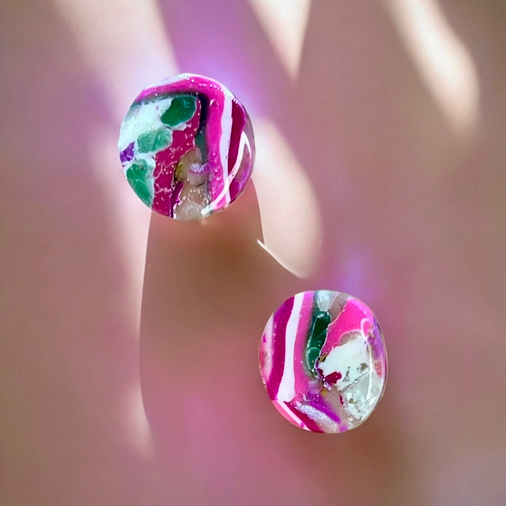 Mini Color Me Pink Studs