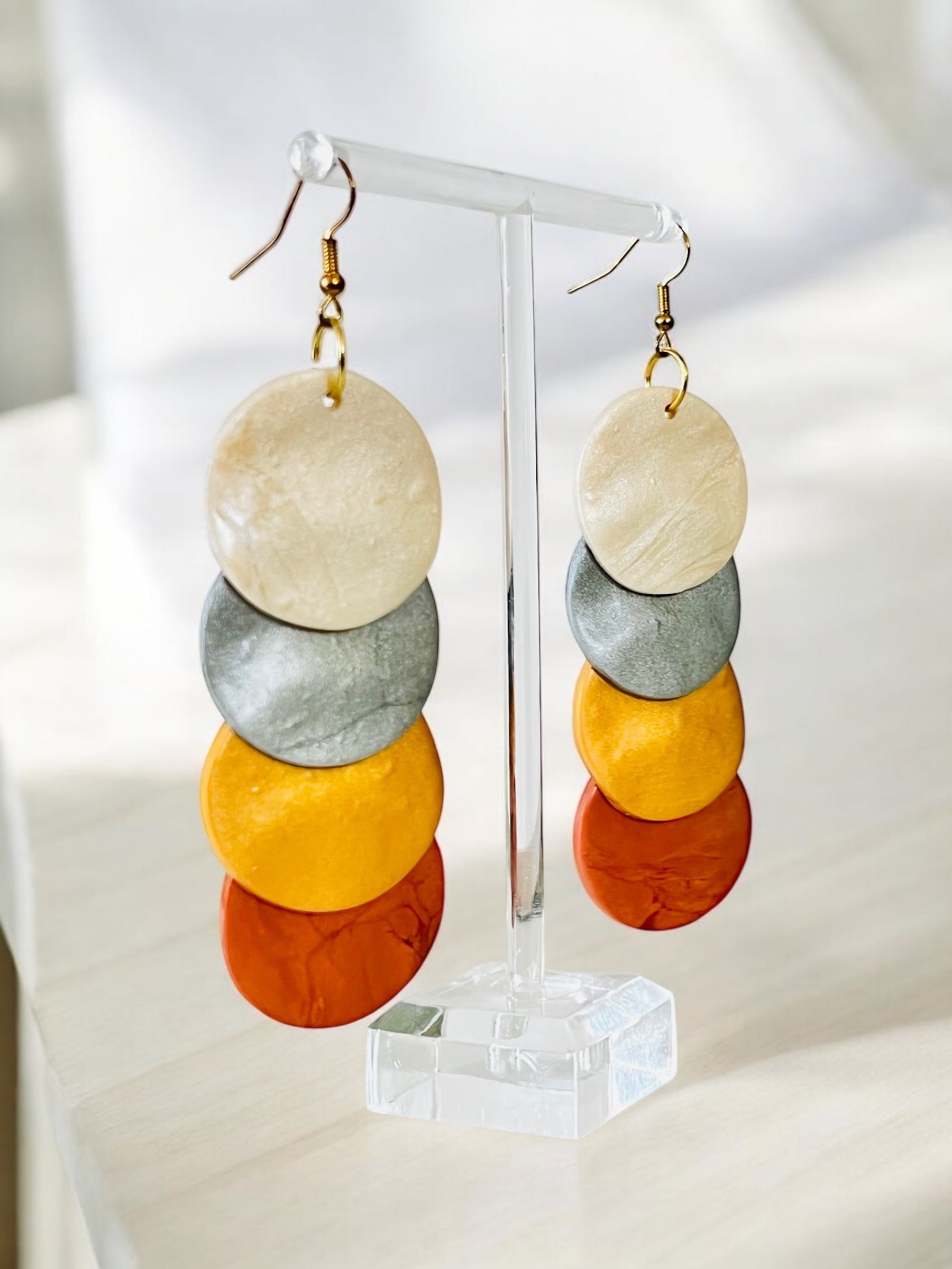 Bronze Clay Earrings