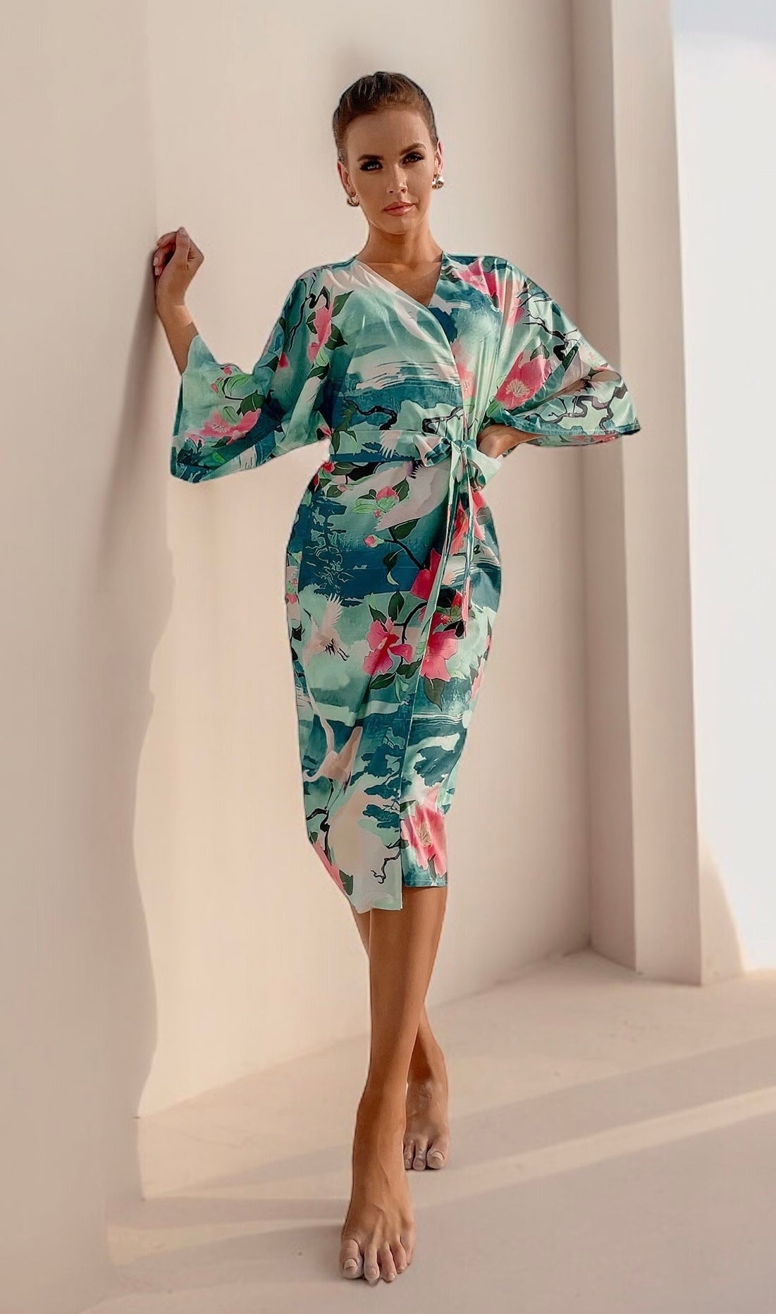 Beachwear Dress Blouse Long Kimono Printed Sexy Bikini