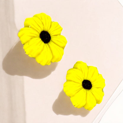 Yellow Gerbera Daisy Studs