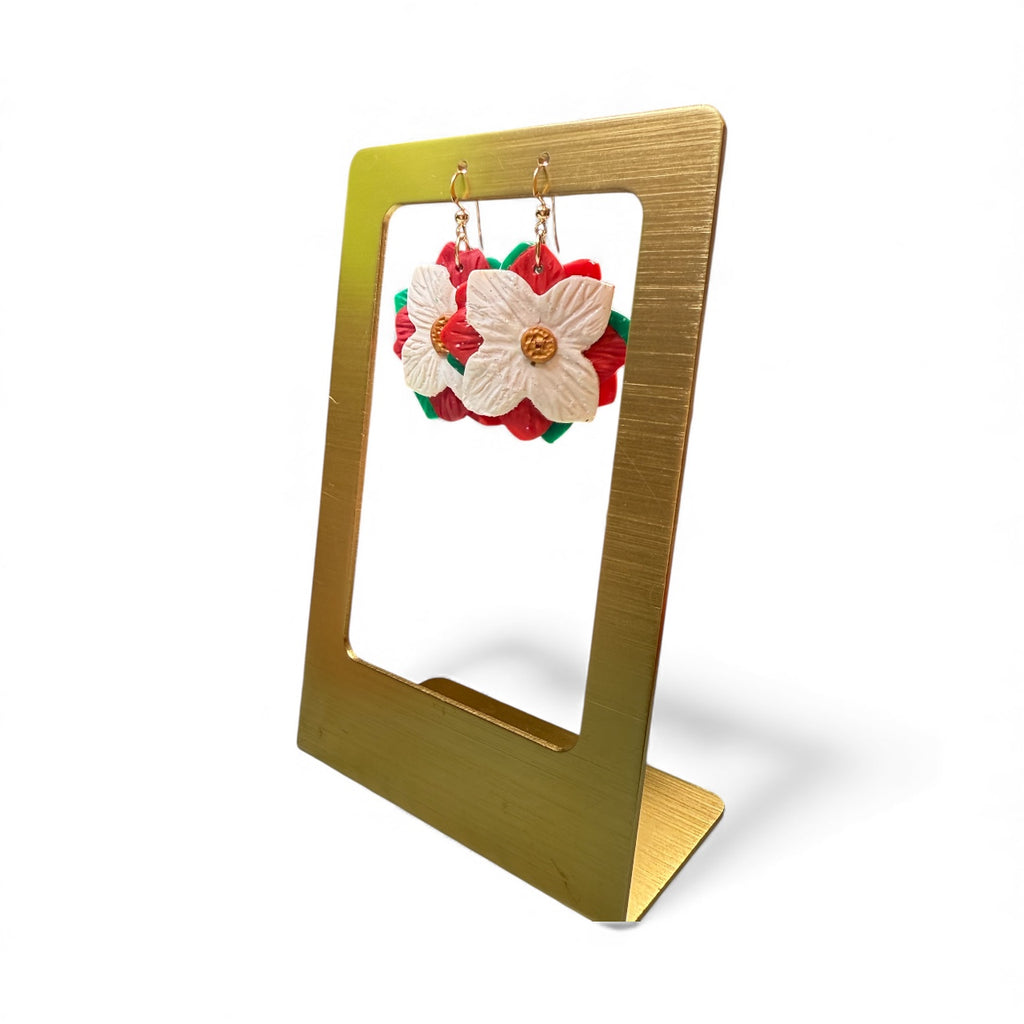 Poinsettia Earrings