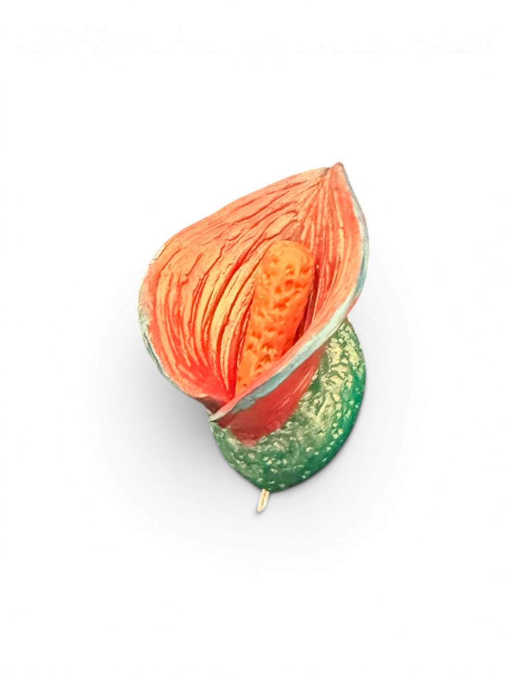 Sunset Anthurium Bloom Brooch