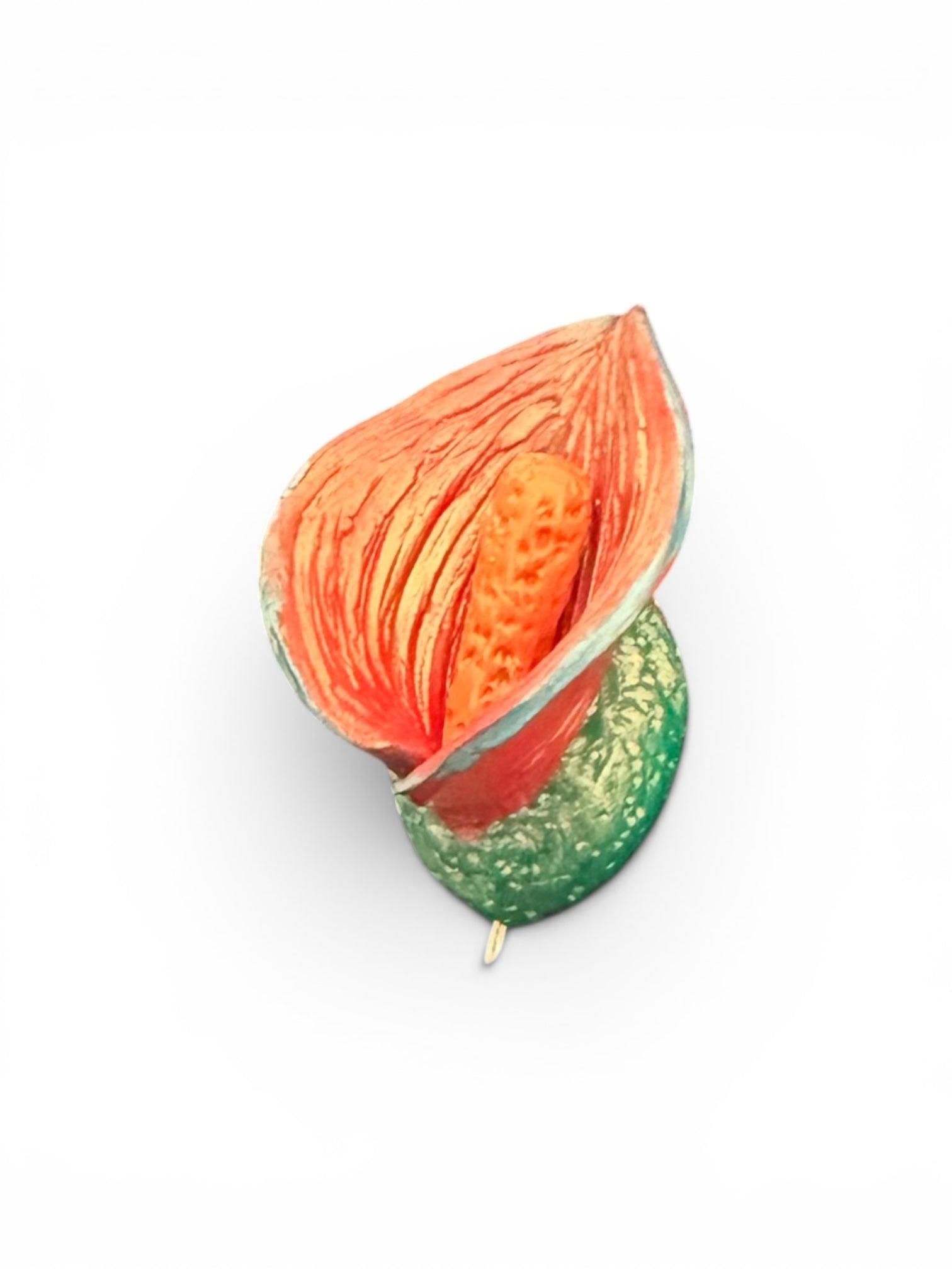 Sunset Anthurium Bloom Brooch