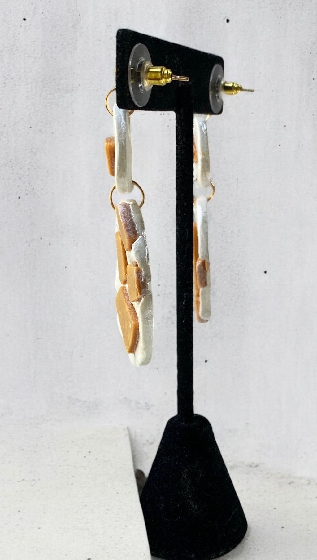 Gold Stones Earrings