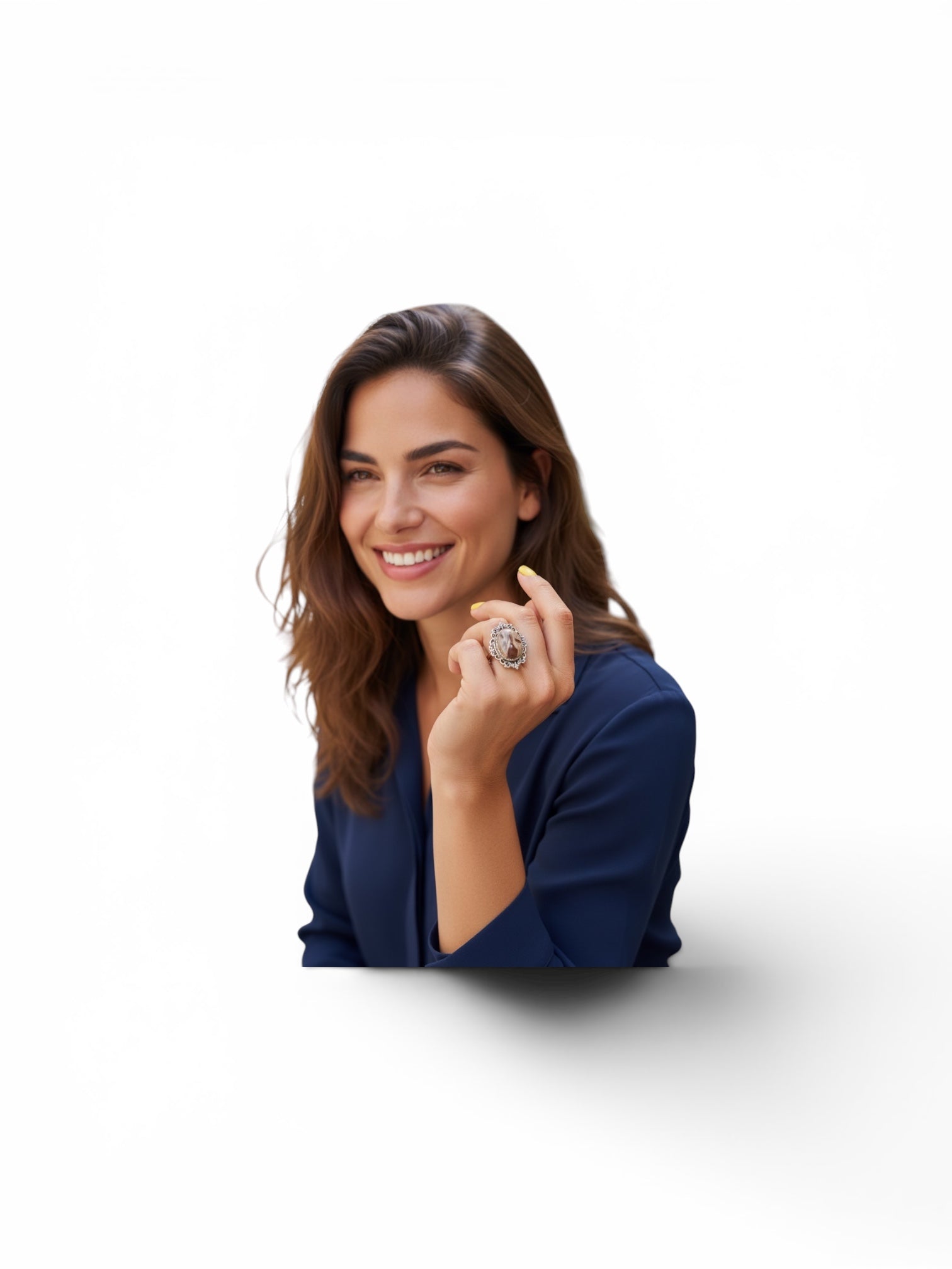 Mocha Marble Adjustable Ring