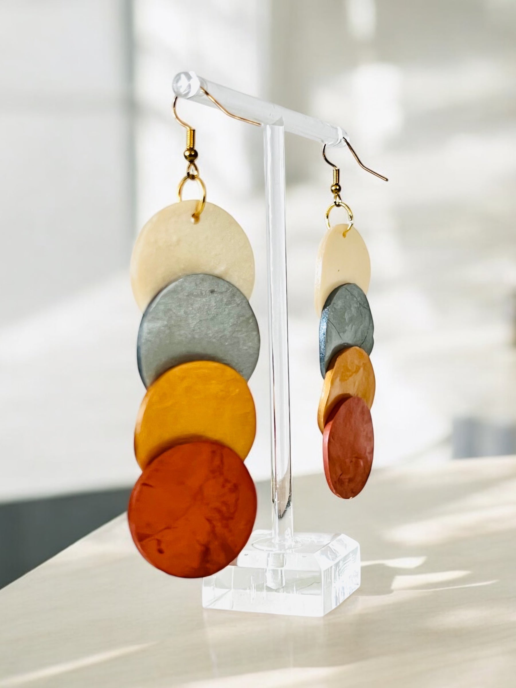 Bronze Clay Earrings