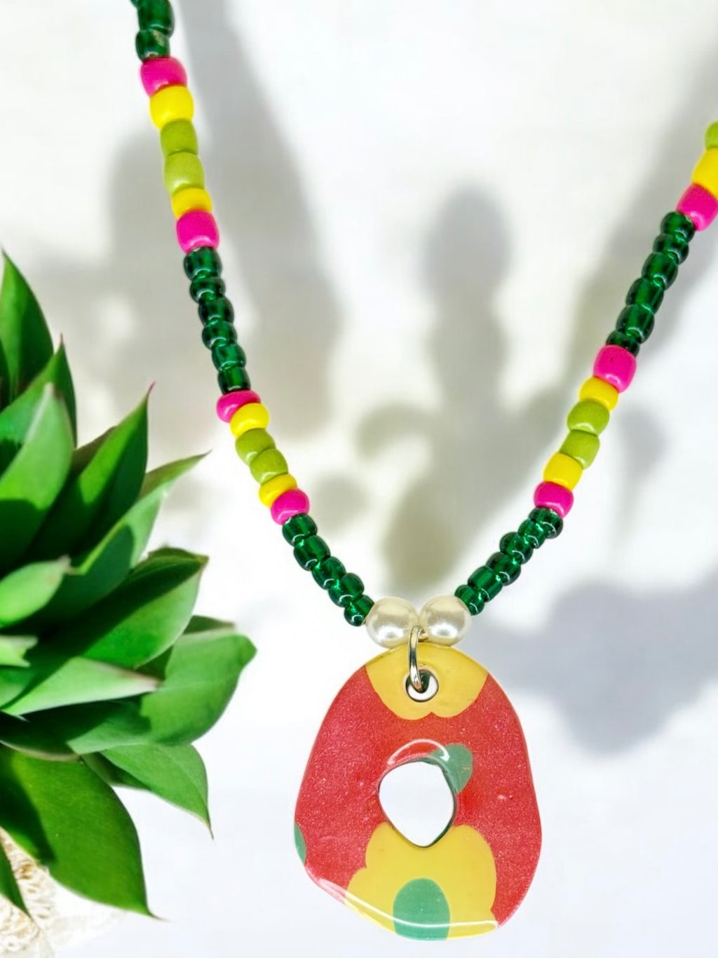 Daisy Beaded Necklace