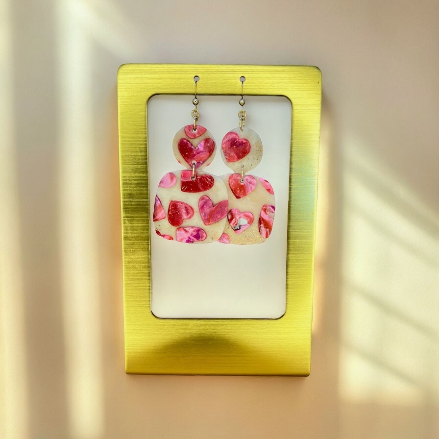 Clear Little Hearts Earrings