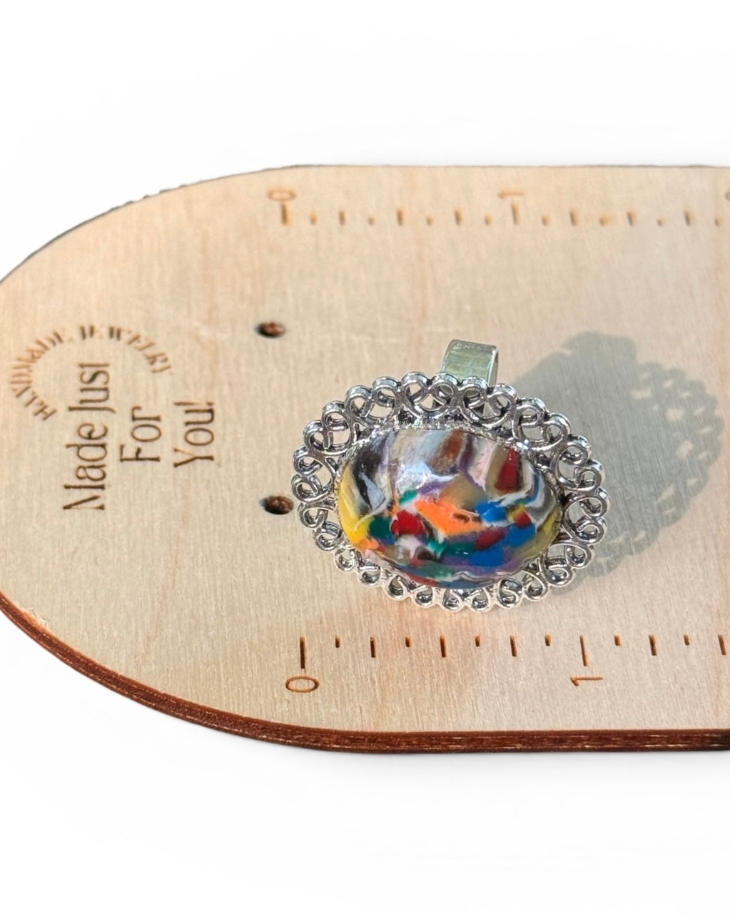 Aurora Mosaic Adjustable Ring